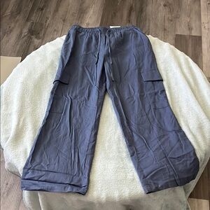 Women’s Blue Sol Linen/Rayon Cargo Pants
